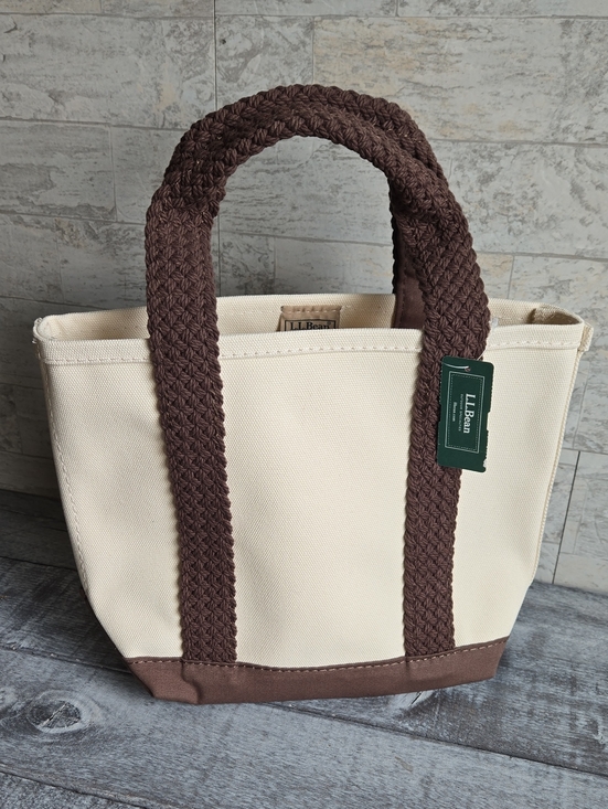 L.L. Bean Handbags - NWT L.L. Bean Japan Boat And Tote Edition Web Handle Bag Canvas Brown Small
